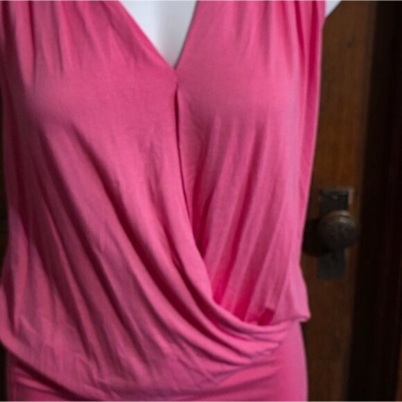 Lascana For Venus Sleeveless Surplice Dress Pink Size 4 - Picture 5 of 13